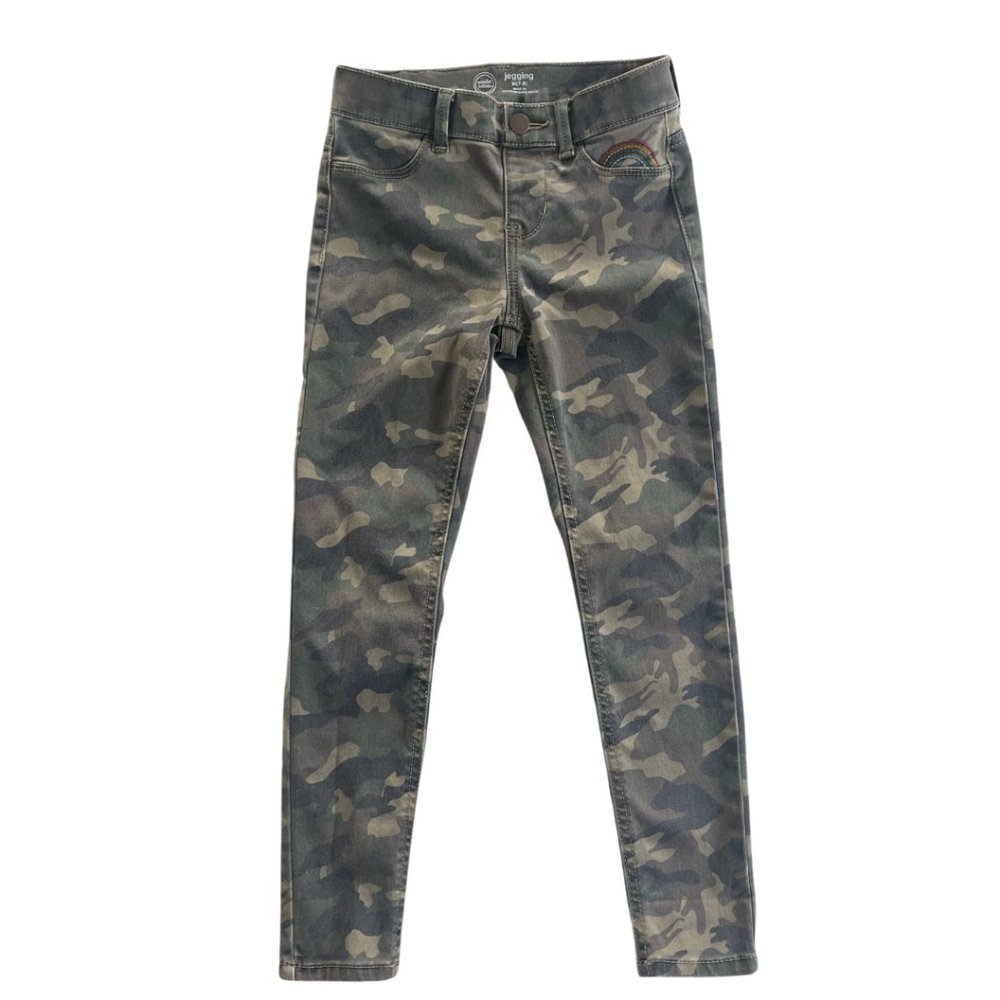 Girls Camo Skinny Jean Leggings SZ M (7/8)